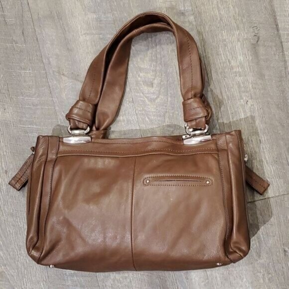 B MAKOWSKY LEATHER BAG HOBO BROWN SHOULDER SATCHEL HANDBAG PURSE WOMAN'S WOMEN'S - Picture 3 of 14